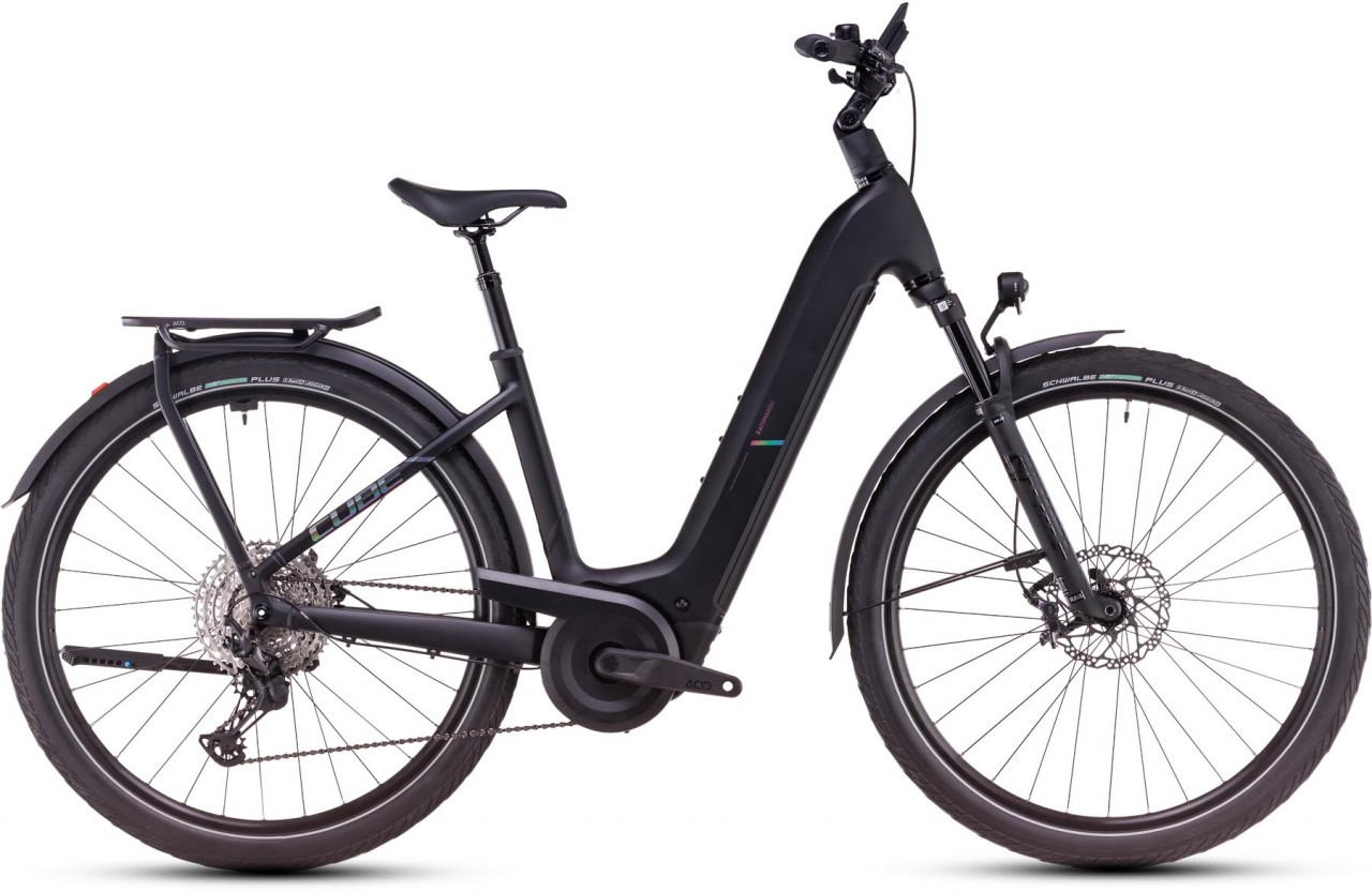 Cube Kathmandu Hybrid EXC 800 black n prism 2025 - Bicicleta-Eléctrica Trekking Acceso Fácil