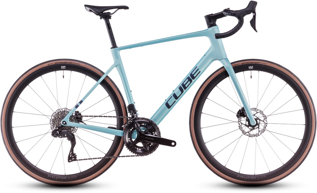 Cube Attain C:62 SLX lagoon n black 2025 - Bicicleta de Carrera Carbono