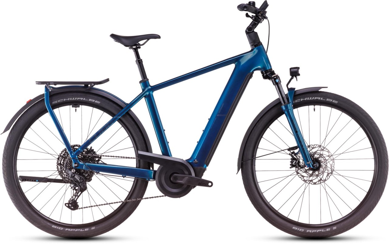 Cube Kathmandu Hybrid EX electricblue n chrome - Bicicleta-Eléctrica Trekking Hombres