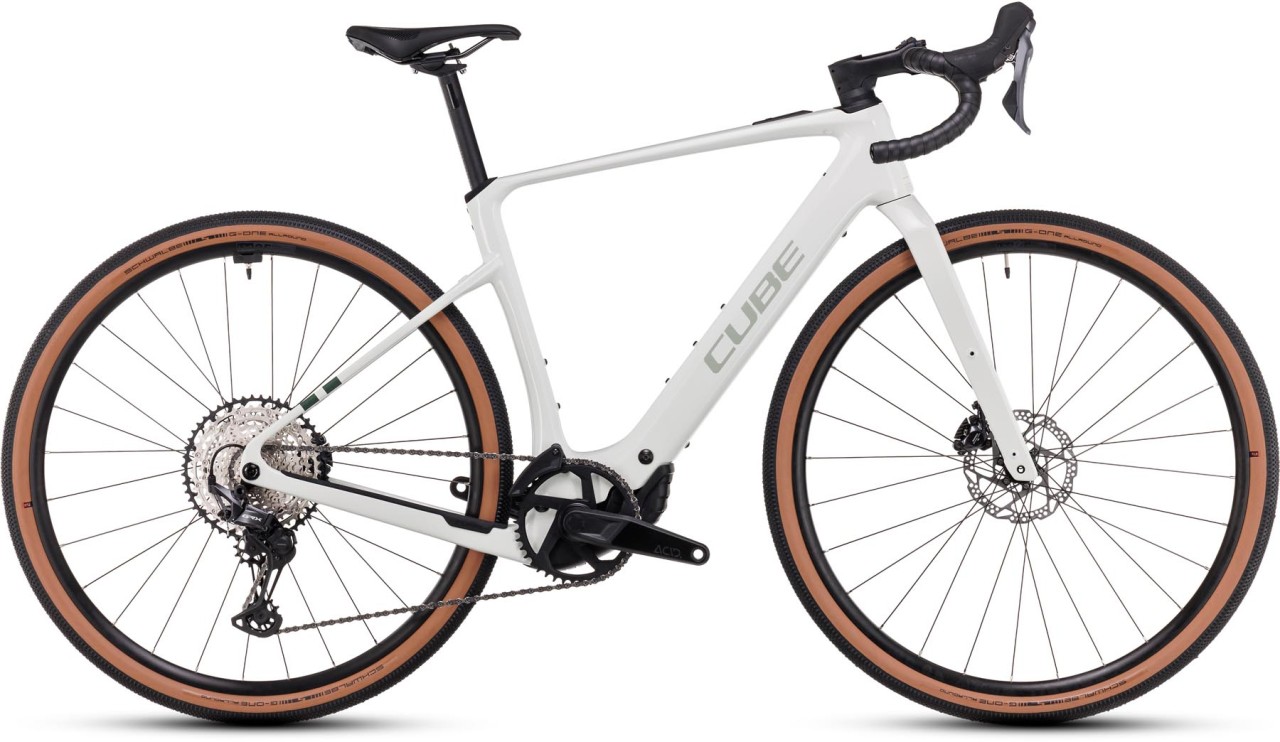 Cube Nuroad Hybrid C:62 Race 400X desertstone n green 2025 - Bicicleta-Eléctrica de grava