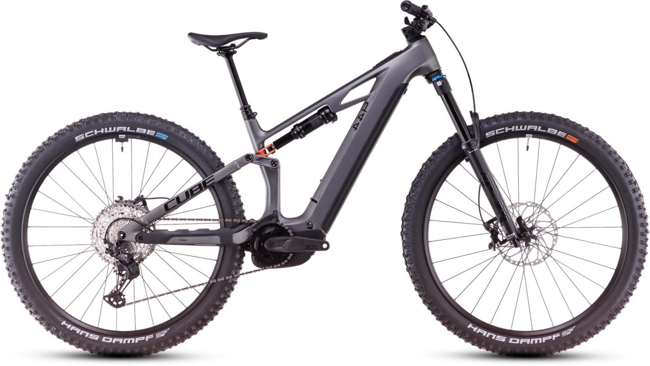 Cube Stereo Hybrid ONE44 HPC SLX 800 slabgrey n orange 2025 - MTB-Eléctrica Doble Suspensión