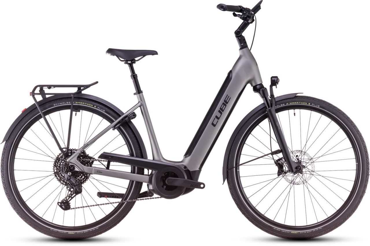 Cube Supreme Hybrid SLX 625 grey n lunar 2025 - Bicicleta-Eléctrica Trekking Acceso Fácil