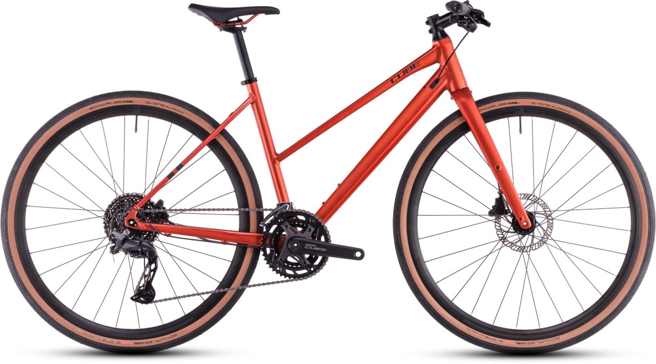 Cube Nulane Pro fireorange n black 2025 - Bicicleta Fitness Damas