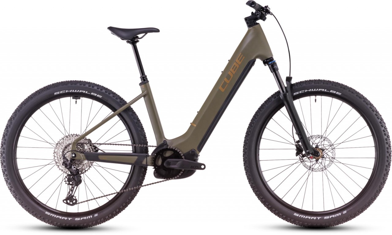 Cube Reaction Hybrid Pro 800 dustyolive n gold 2025 - MTB-Eléctrica Rígida Acceso Fácil