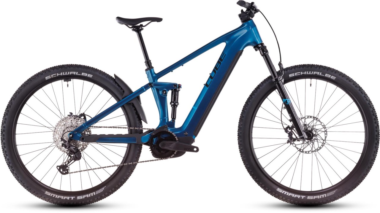 Cube Stereo Hybrid ONE22 SLX electricblue n black - MTB-Eléctrica Doble Suspensión